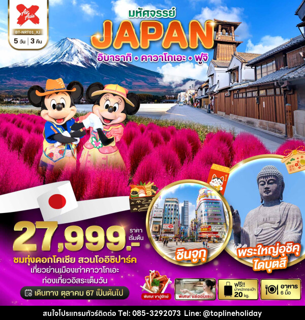 ทัวร์ญี่ปุ่น มหัศจรรย์...JAPAN อิบารากิ คาวาโกเอะ ฟูจิ - ห้างหุ้นส่วนจำกัด ทอปไลน์ ฮอลิเดย์