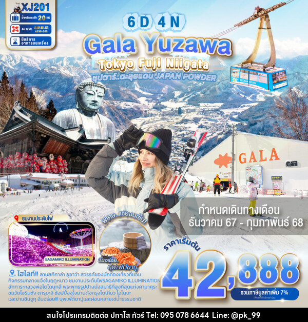 ทัวร์ญี่ปุ่น Gala Yuzawa Tokyo Fuji Niigata - ห้างหุ้นส่วนจำกัด ปกาไส ทัวร์