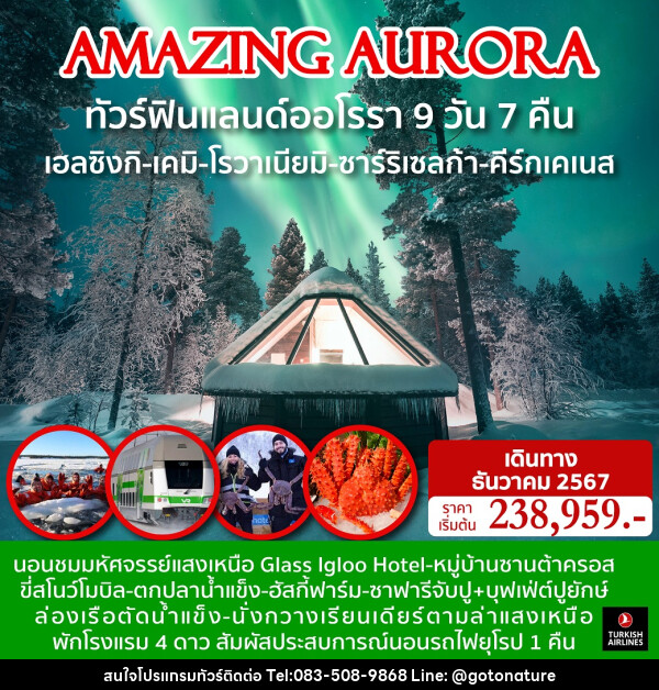 ทัวร์ฟินแลนด์ออโรรา AMAZING AURORA - GO TO NATURE