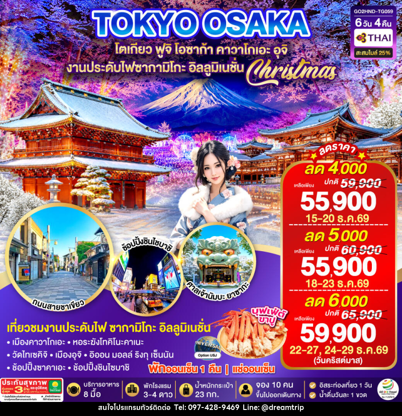 ทัวร์ญี่ปุ่น TOKYO OSAKA ILLUMINATION CHRISTMAS & NEW YEAR - แฮ้ปปี้ดรีมทริป