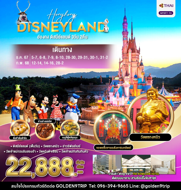 ทัวร์ฮ่องกง HONGKONG DISNEYLAND - บริษัท โกลเด้นนายน์ทริป จำกัด