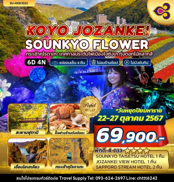 ทัวร์ญี่ปุ่น KOYO JOZANKEI SOUNKYO FLOWER - ซี ที เอช ทราเวิล ซัพพลาย