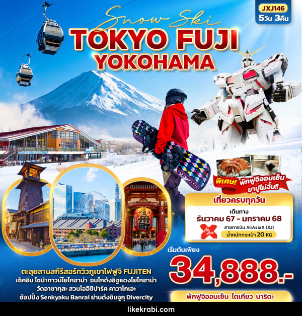 ทัวร์ญี่ปุ่น Snow Ski TOKYO FUJI YOKOHAMA - 