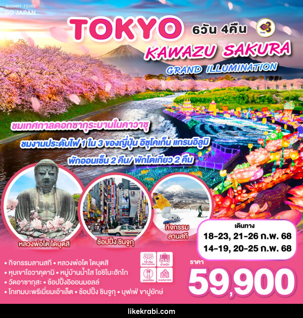 ทัวร์ญี่ปุ่น TOKYO KAWAZU SAKURA GRANDILLUMINATION - 