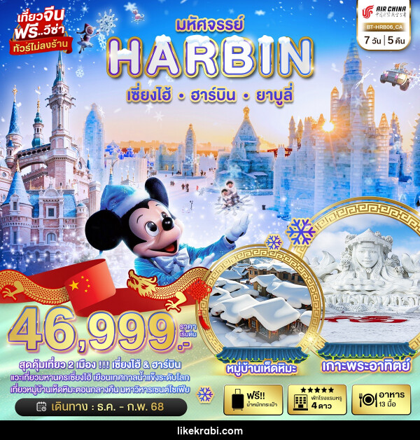 ทัวร์จีน มหัศจรรย์...HARBIN เซี่ยงไฮ้ ฮาร์บิน ยาบูลี่ - 