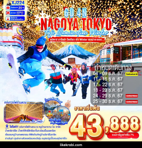 ทัวร์ญี่ปุ่น NAGOYA TOKYO FUJI  ILLUMINATION WINTER - 