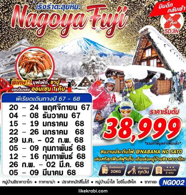 ทัวร์ญี่ปุ่น NAGOYA FUJI WINTER ตะลุยหิมะ - 