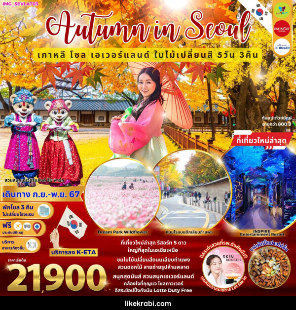 ทัวร์เกาหลี Autumn Suwon Seoul - 