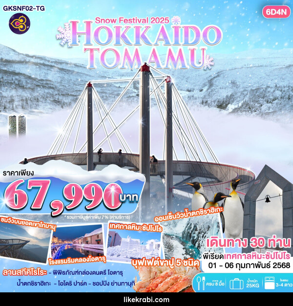 ทัวร์ญี่ปุ่น Snow Festival 2025 HOKKAIDO TOMAMU - 