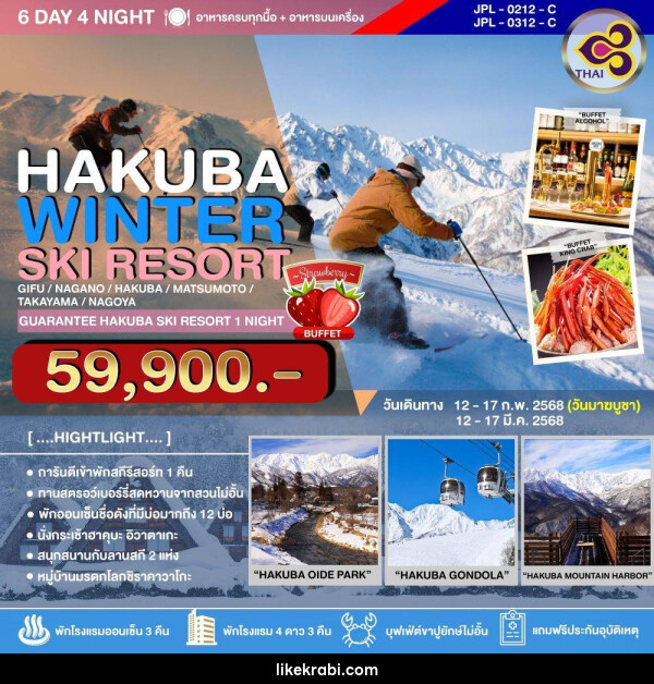 ทัวร์ญี่ปุ่น HAKUBA WINTER SKI RESORT - 