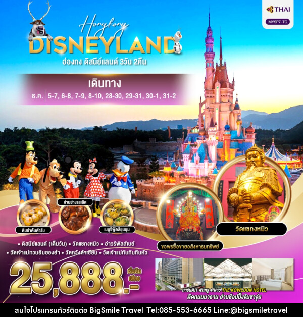 ทัวร์ฮ่องกง HONGKONG DISNEYLAND - บริษัท บิ๊กสมาย ทราเวล จำกัด