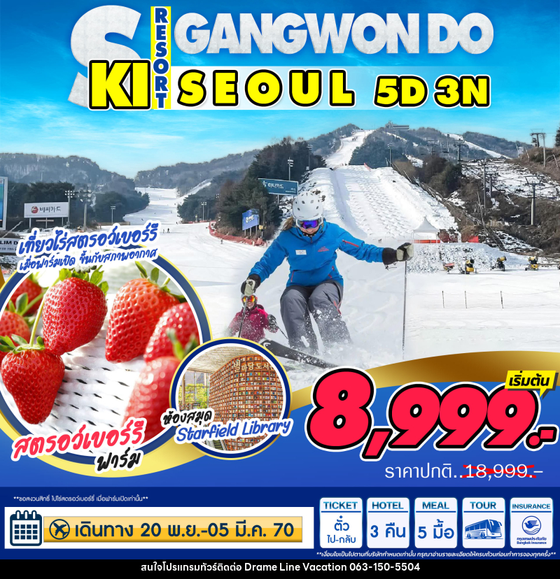 ทัวร์เกาหลี Seoul-Ski Gangwondo - DREAMLINE VACATION COMPANY LIMITED ทัวร์เกาหลี Seoul-Ski Gangwondo - DREAMLINE VACATION COMPANY LIMITED