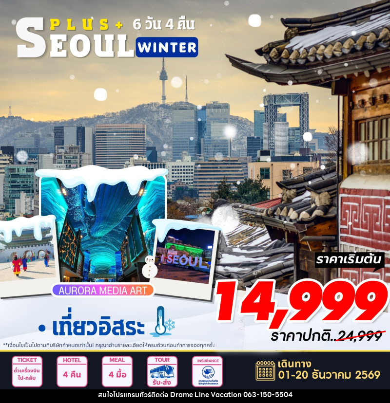ทัวร์เกาหลี Seoul Plus Winter - DREAMLINE VACATION COMPANY LIMITED
