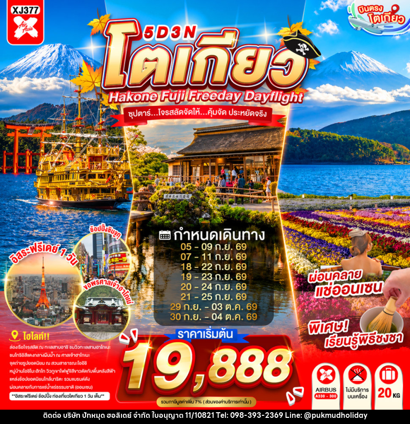 ทัวร์ญี่ปุ่น TOKYO HAKONE FUJI FREEDAY  ซุปตาร์...ซุปตาร์...โจรสลัดจัดให้...คุ้มจัด ประหยัดจริง - บริษัท ปักหมุด ฮอลิเดย์ จำกัด