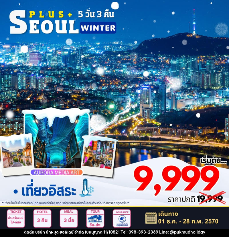 ทัวร์เกาหลี Seoul Plus WINTER - บริษัท ปักหมุด ฮอลิเดย์ จำกัด
