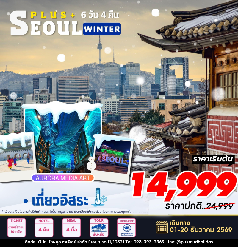 ทัวร์เกาหลี Seoul Plus Winter - บริษัท ปักหมุด ฮอลิเดย์ จำกัด