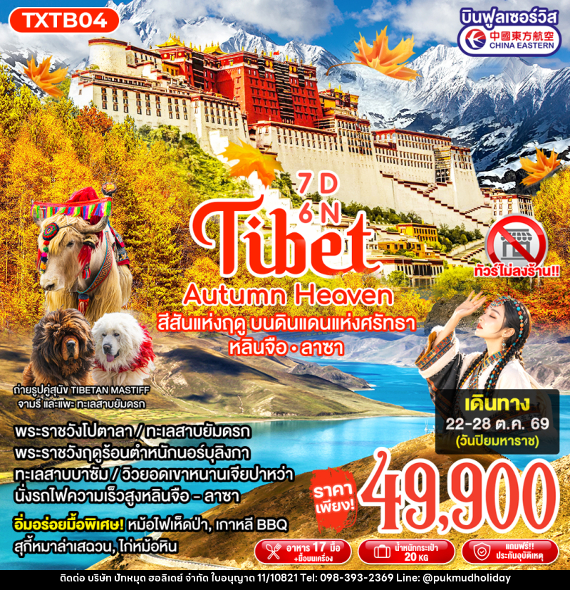 ทัวร์ทิเบต Tibet Autumn Heaven - บริษัท ปักหมุด ฮอลิเดย์ จำกัด ทัวร์ทิเบต Tibet Autumn Heaven - บริษัท ปักหมุด ฮอลิเดย์ จำกัด