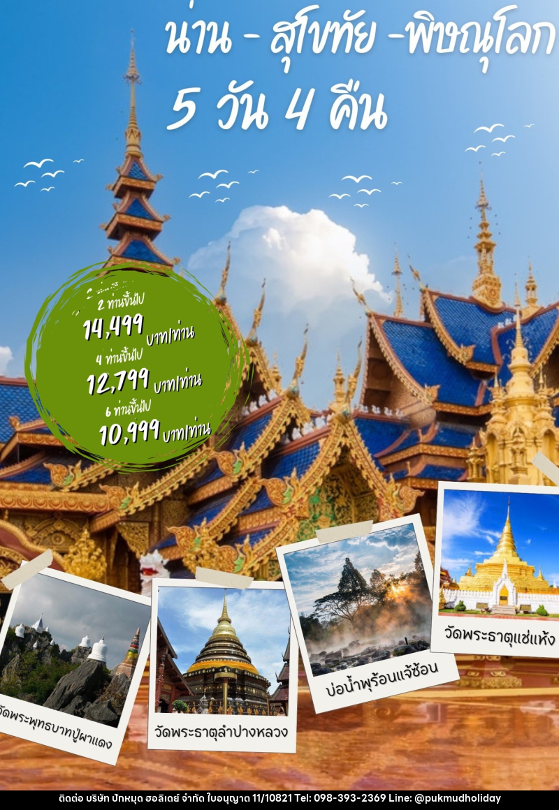 แพ็คเกจทัวร์น่าน สุโขทัย พิษณุโลก - บริษัท ปักหมุด ฮอลิเดย์ จำกัด