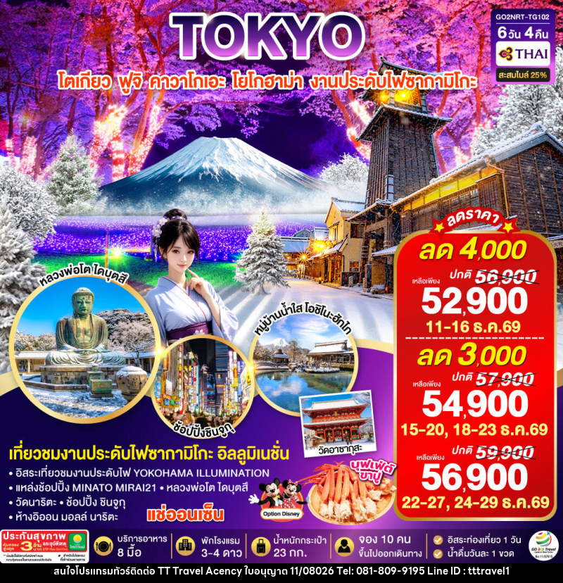 ทัวร์ญี่ปุ่น TOKYO FUJI YOKOHAMA ILLUMINATION WINTER - บริษัท ธีธี ทราเวิล เอเจนซี่ จำกัด ทัวร์ญี่ปุ่น TOKYO FUJI YOKOHAMA ILLUMINATION WINTER - บริษัท ธีธี ทราเวิล เอเจนซี่ จำกัด