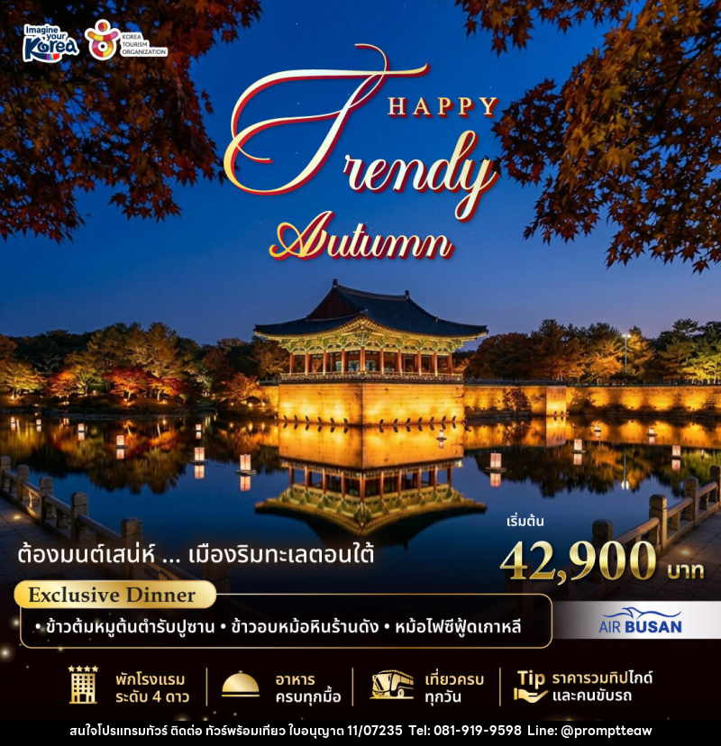 แพคเกจทัวร์เกาหลี Happy Trendy Busan Autumn 2026 - บริษัท วินน์เกท แทรเวล จำกัด