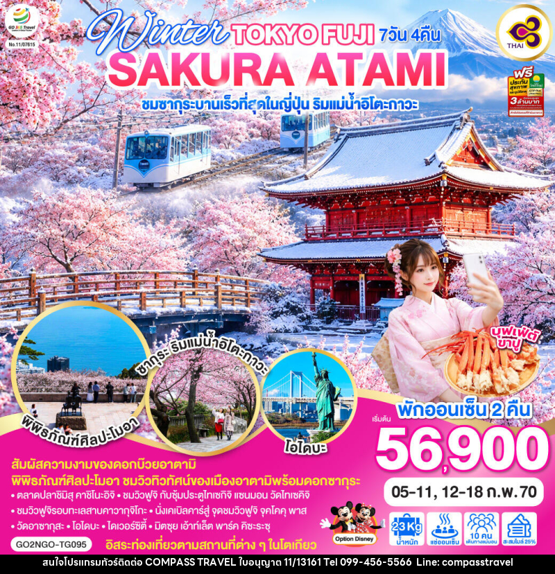 ทัวร์ญี่ปุ่น WINTER TOKYO FUJI SAKURA ATAMI - บริษัท คอมพาส ทราเวล จำกัด