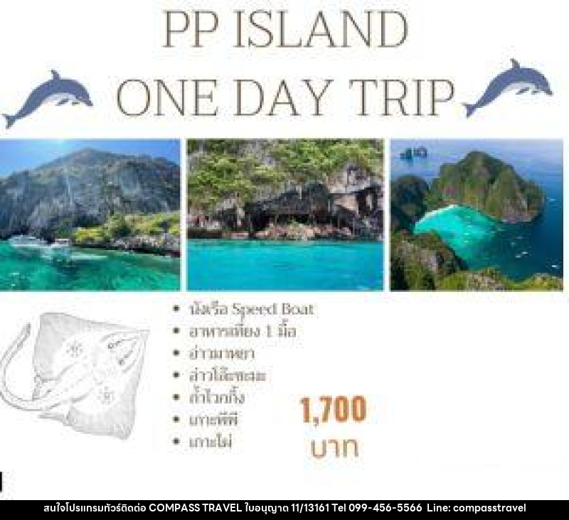 แพ็คเกจทัวร์กระบี่ PP ISLAND ONE DAY TRIP - บริษัท คอมพาส ทราเวล จำกัด