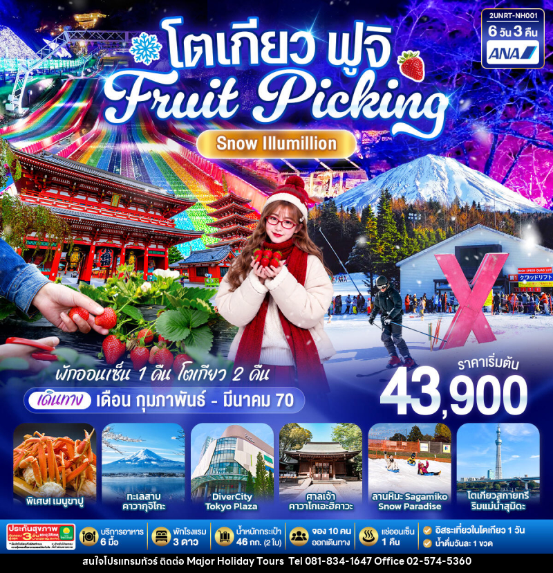 ทัวร์ญี่ปุ่น โตเกียว ฟูจิ FRUIT PICKING SNOW Illumillion - บริษัท เมเจอร์ ฮอลิเดย์ ทัวร์ จำกัด ทัวร์ญี่ปุ่น โตเกียว ฟูจิ FRUIT PICKING SNOW Illumillion - บริษัท เมเจอร์ ฮอลิเดย์ ทัวร์ จำกัด