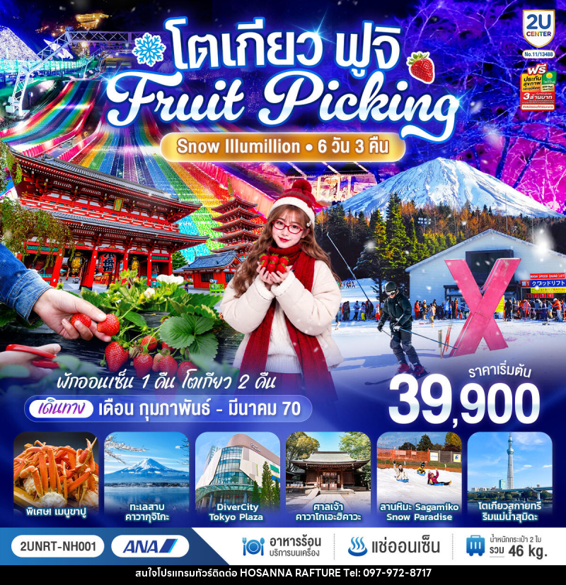 ทัวร์ญี่ปุ่น โตเกียว ฟูจิ FRUIT PICKING SNOW Illumillion - บริษัท โฮซันนา ราฟติ้ง แอนด์ แอดเวนเจอร์ จำกัด