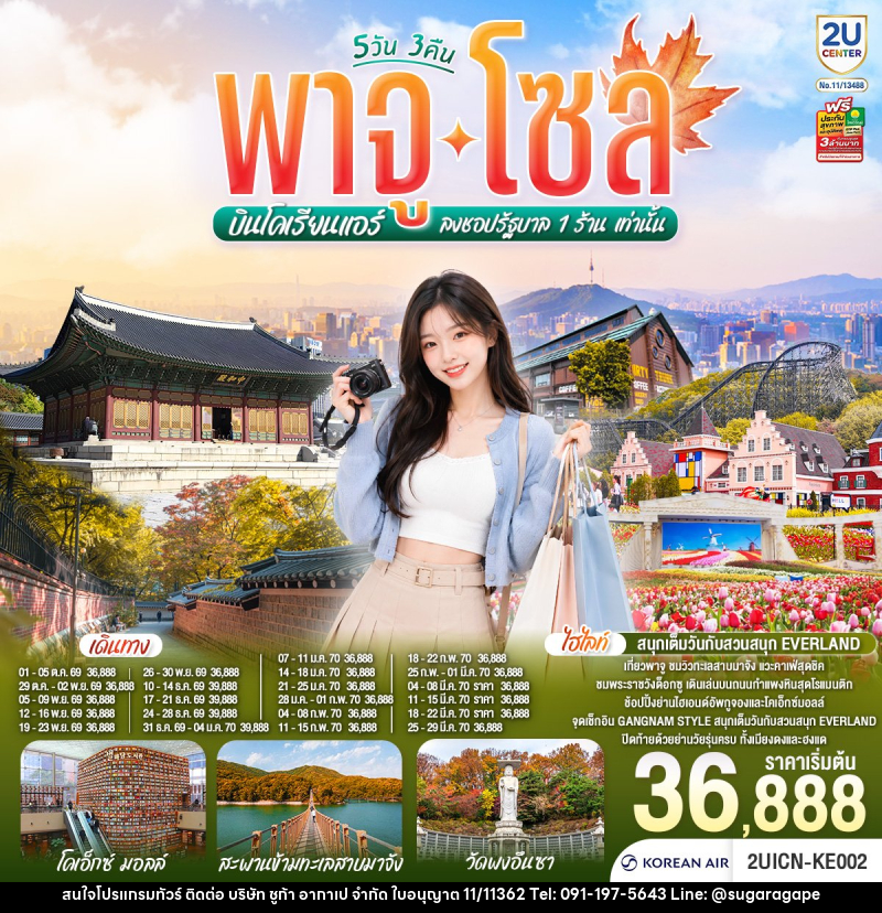 ทัวร์เกาหลี พาจู โซล - บริษัท ชูก้า อากาเป จำกัด