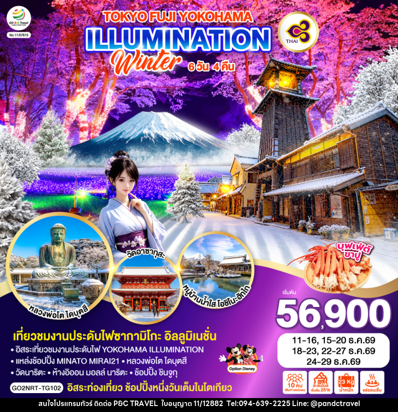 ทัวร์ญี่ปุ่น TOKYO FUJI YOKOHAMA ILLUMINATION WINTER - บริษัท ฟลาย ทูเกทเทอร์ จำกัด