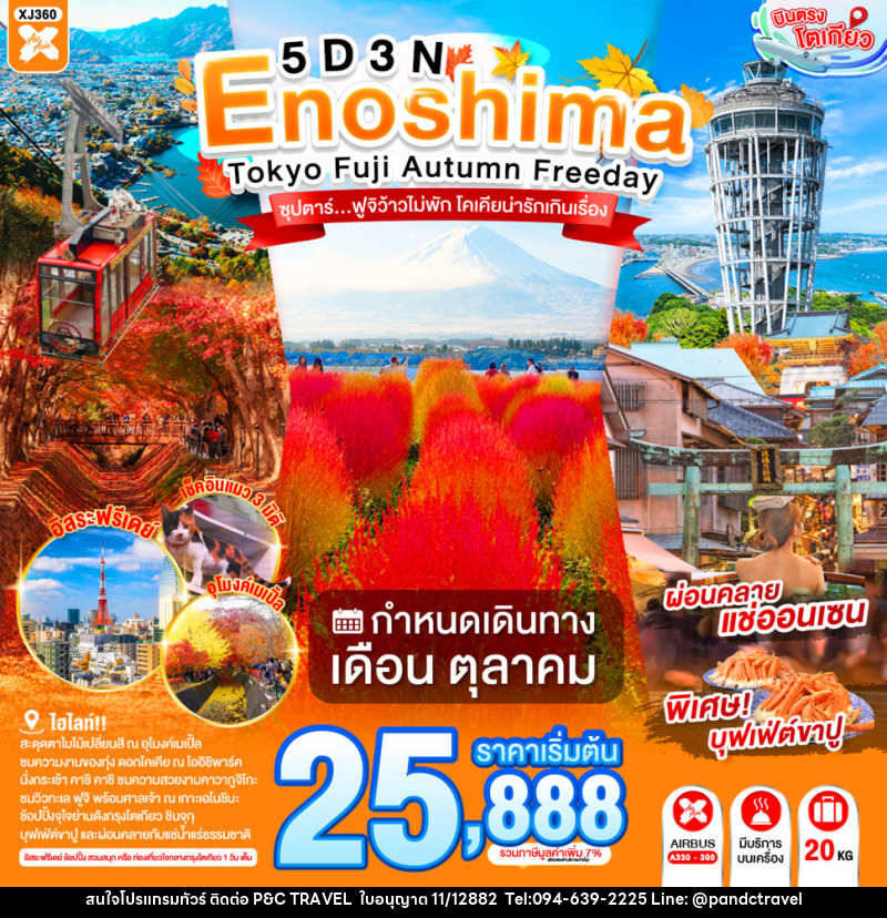 ทัวร์ญี่ปุ่น ENOSHIMA TOKYO FUJI AUTUMN FREEDAY ซุปตาร์...ฟูจิว้าวไม่พัก โคเคียน่ารักเกินเรื่อง - บริษัท ฟลาย ทูเกทเทอร์ จำกัด ทัวร์ญี่ปุ่น ENOSHIMA TOKYO FUJI AUTUMN FREEDAY ซุปตาร์...ฟูจิว้าวไม่พัก โคเคียน่ารักเกินเรื่อง - บริษัท ฟลาย ทูเกทเทอร์ จำกัด