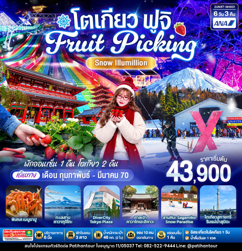 ทัวร์ญี่ปุ่น โตเกียว ฟูจิ FRUIT PICKING SNOW Illumillion - ปาติหาญทัวร์ แอนด์ ทราเวล