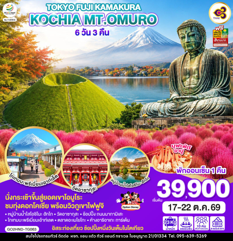 ทัวร์ญี่ปุ่น TOKYO FUJI KOCHIA KAMAKURA Mt.OMURO - หจก. แอน แต้ว ทัวร์ แอนด์ ทราเวล