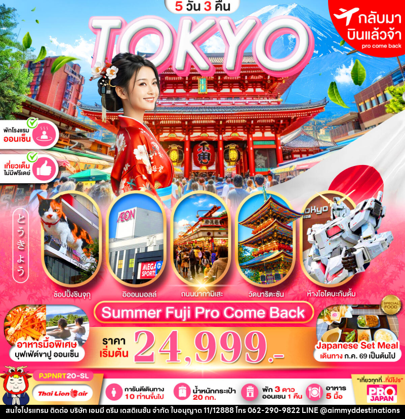 ทัวร์ญี่ปุ่น PRO TOKYO SUMMER FUJI PRO COME BACK FULL DAY - บริษัท เอมมี่ ดรีม เดสติเนชั่น จำกัด