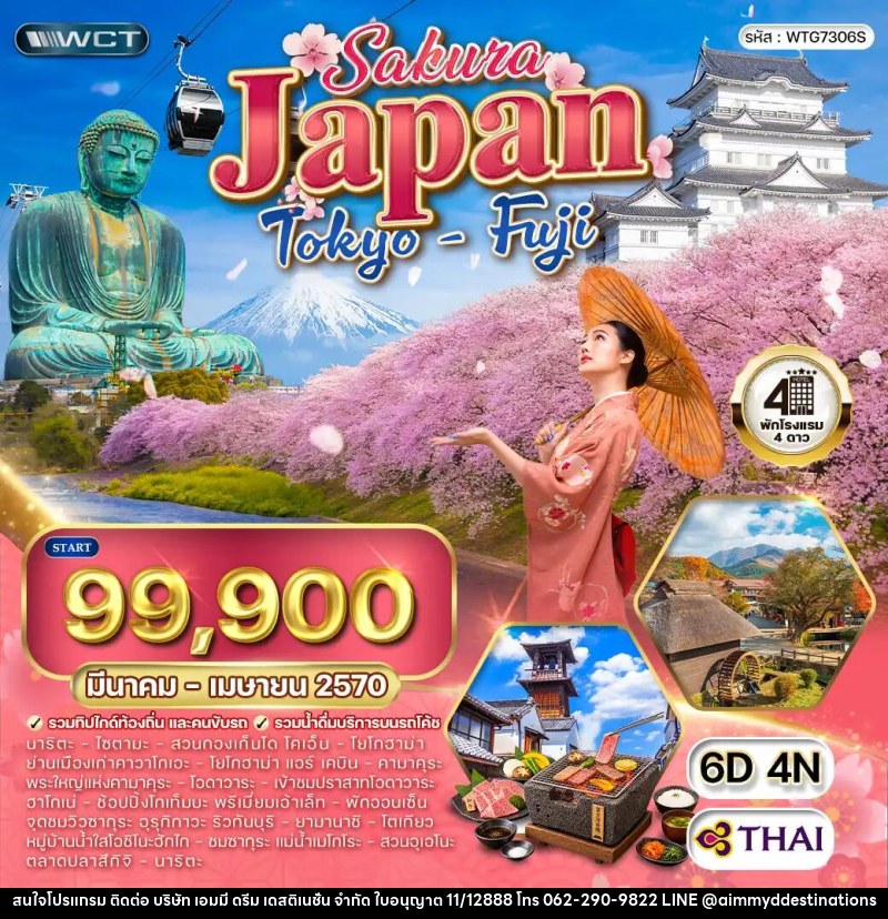 ทัวร์ญี่ปุ่น โตเกียว - ฟูจิ ชมซากุระ - บริษัท เอมมี่ ดรีม เดสติเนชั่น จำกัด