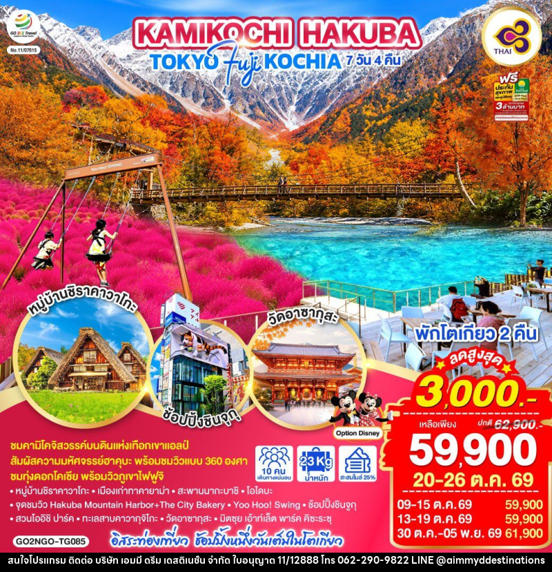 ทัวร์ญี่ปุ่น KAMIKOCHI HAKUBA TOKYO FUJI KOCHIA - บริษัท เอมมี่ ดรีม เดสติเนชั่น จำกัด