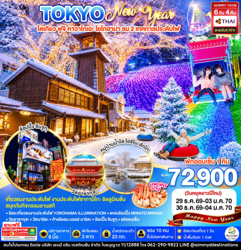 ทัวร์ญี่ปุ่น TOKYO FUJI ILLUMINATION SKI WINTER  NEW YEAR - บริษัท เอมมี่ ดรีม เดสติเนชั่น จำกัด