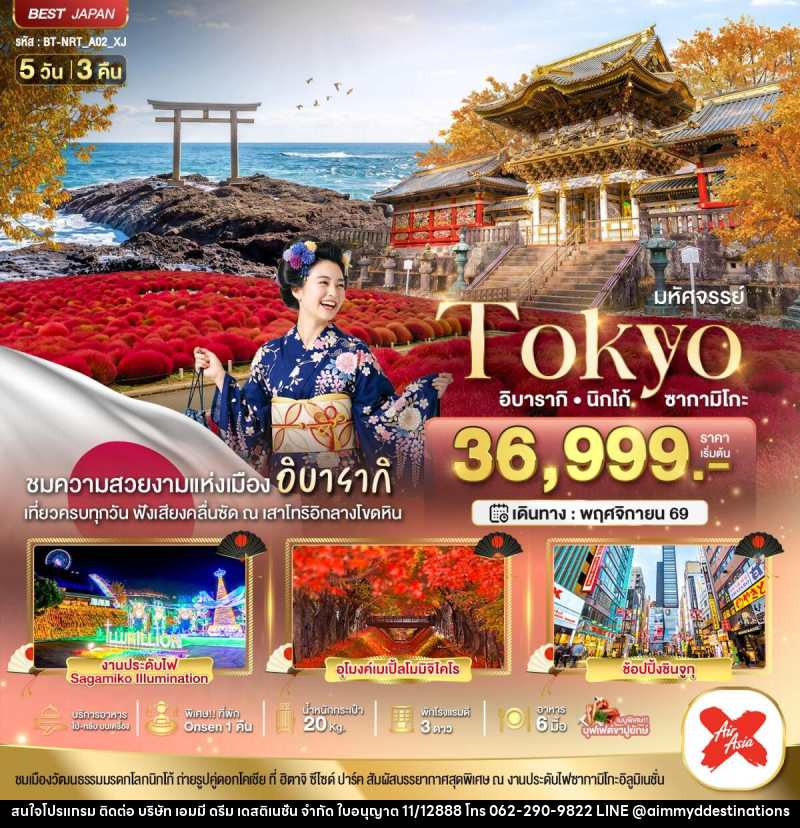 ทัวร์ญี่ปุ่น มหัศจรรย์...TOKYO อิบารากิ นิกโก้ ซากามิโกะ - บริษัท เอมมี่ ดรีม เดสติเนชั่น จำกัด