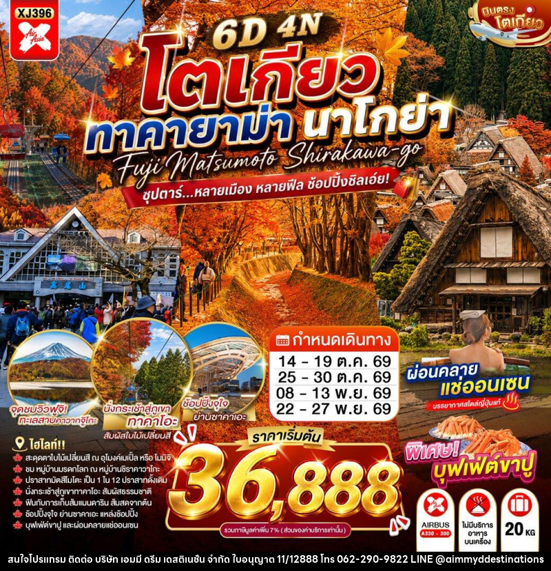 ทัวร์ญี่ปุ่น TOKYO TAKAYAMA NAGOYA - บริษัท เอมมี่ ดรีม เดสติเนชั่น จำกัด