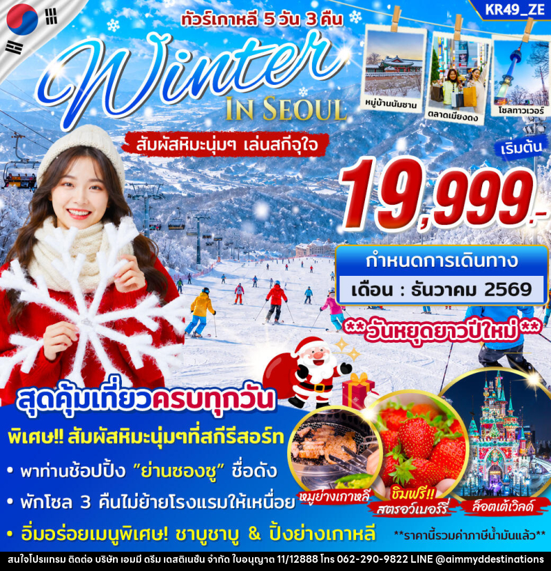ทัวร์เกาหลี WINTER IN SEOUL - บริษัท เอมมี่ ดรีม เดสติเนชั่น จำกัด