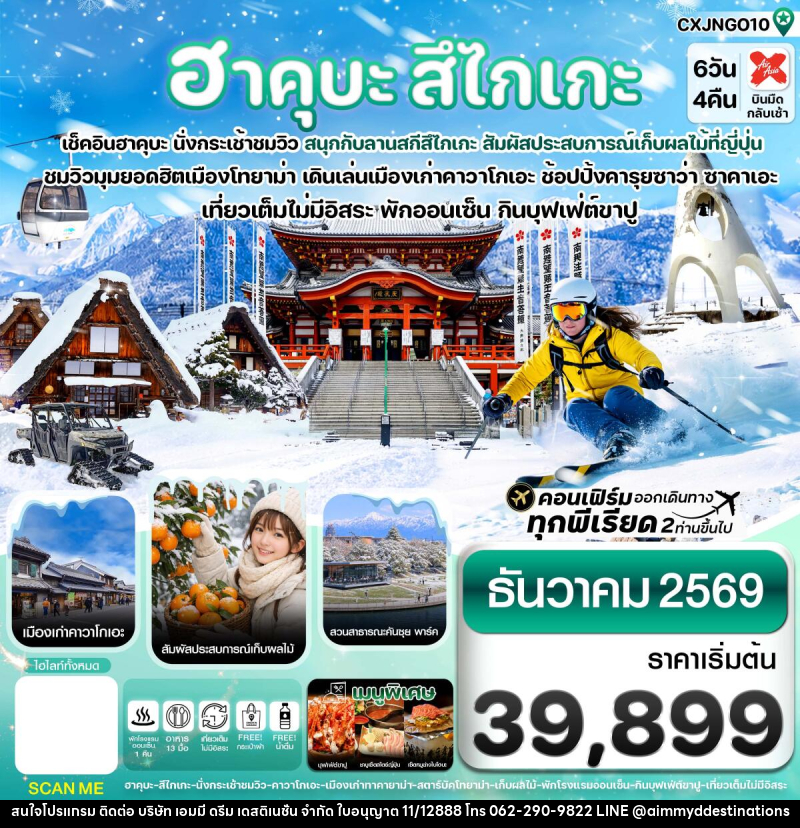 ทัวร์ญี่ปุ่น ฮาคุบะ สึไกเกะ โทยาม่า ลานสกีหิมะ - บริษัท เอมมี่ ดรีม เดสติเนชั่น จำกัด