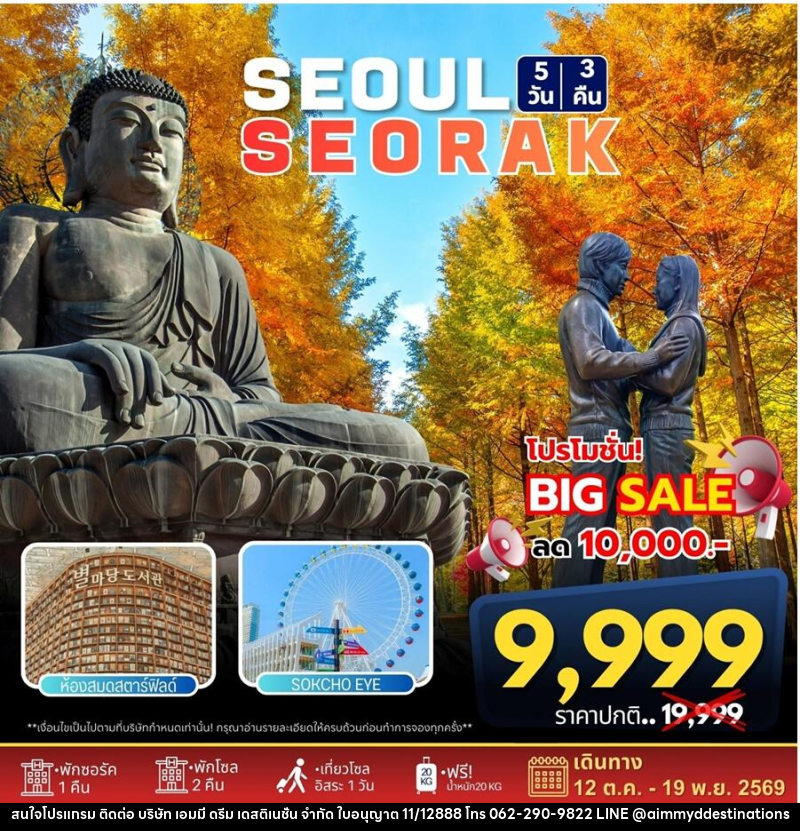 ทัวร์เกาหลี SEOUL SEORAK - บริษัท เอมมี่ ดรีม เดสติเนชั่น จำกัด