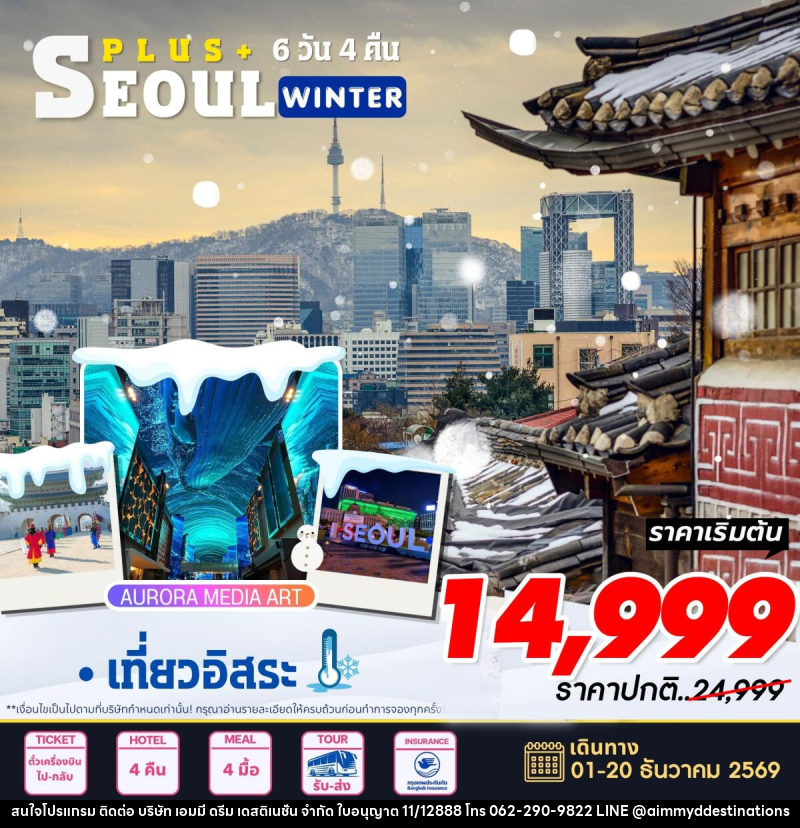 ทัวร์เกาหลี Seoul Plus Winter - บริษัท เอมมี่ ดรีม เดสติเนชั่น จำกัด