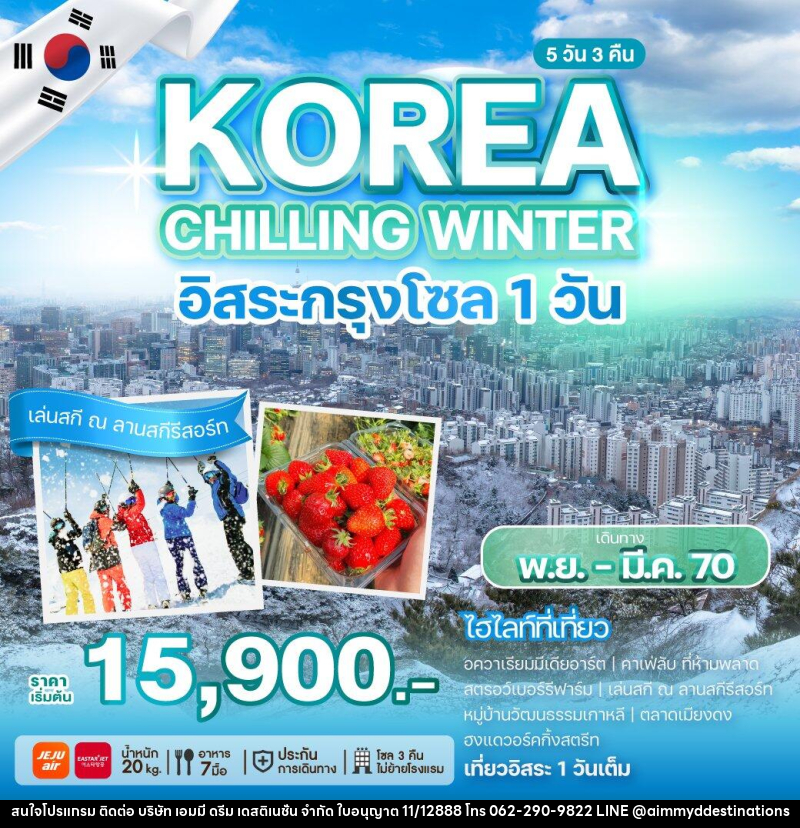 ทัวร์เกาหลี KOREA CHILLING WINTER - บริษัท เอมมี่ ดรีม เดสติเนชั่น จำกัด
