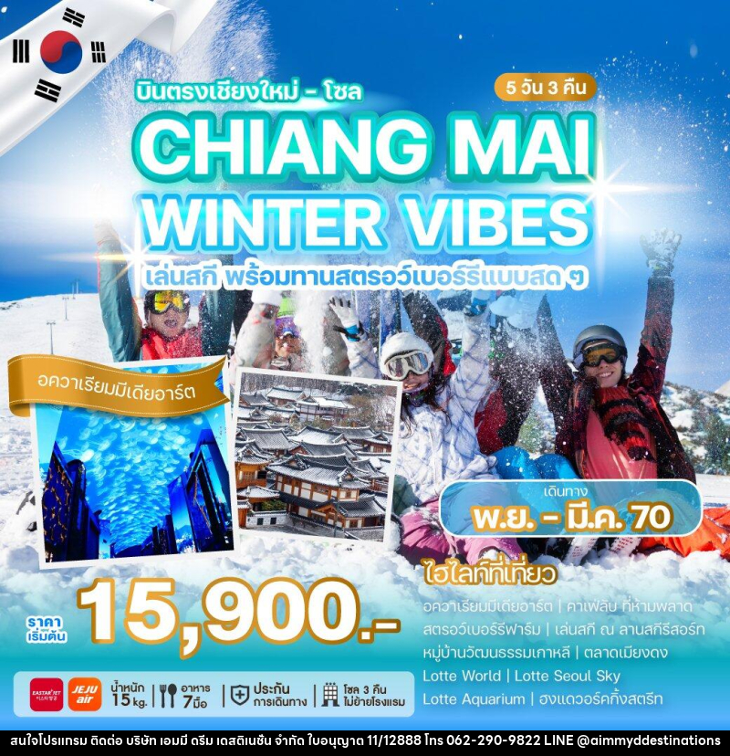 ทัวร์เกาหลี บินตรงเชียงใหม่ - โซล CHIANG MAI WINTER VIBES - บริษัท เอมมี่ ดรีม เดสติเนชั่น จำกัด