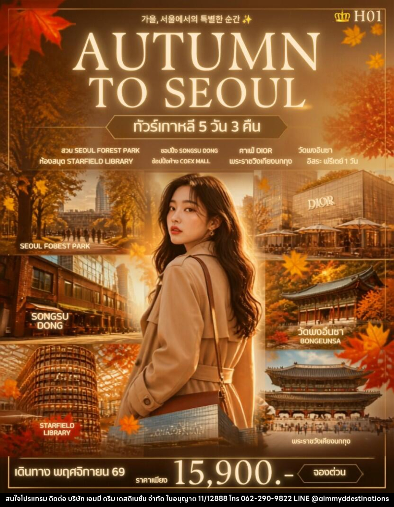 ทัวร์เกาหลี QUEEN AUTUMN TO SEOUL - บริษัท เอมมี่ ดรีม เดสติเนชั่น จำกัด ทัวร์เกาหลี QUEEN AUTUMN TO SEOUL - บริษัท เอมมี่ ดรีม เดสติเนชั่น จำกัด