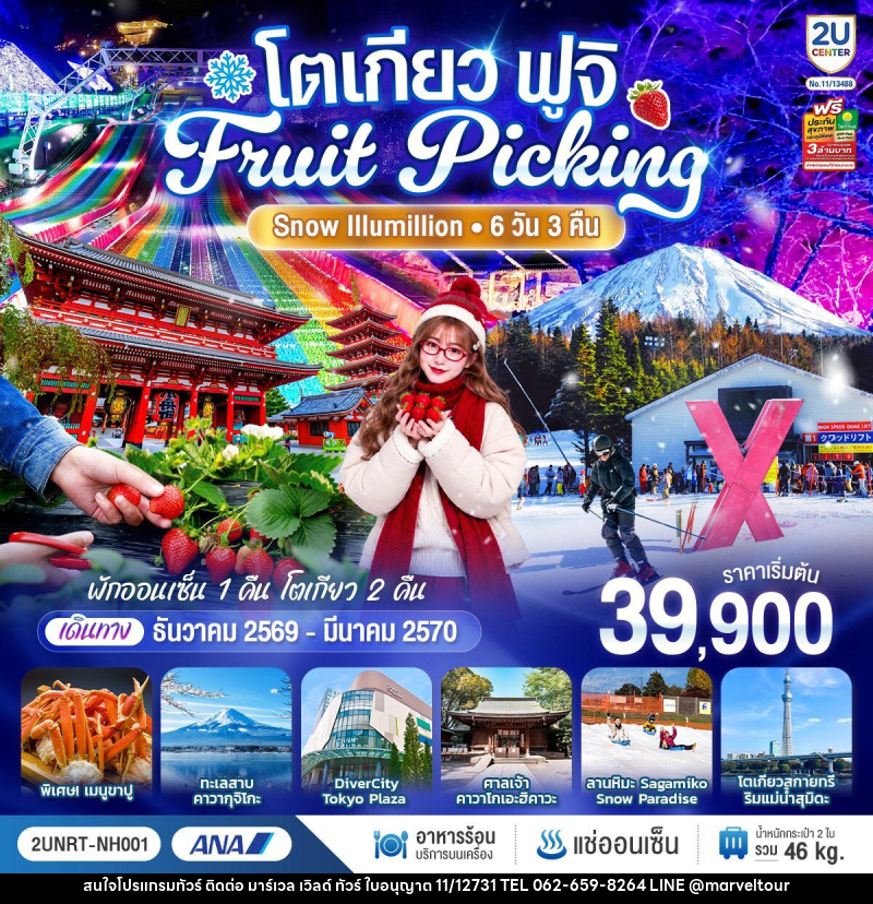 ทัวร์ญี่ปุ่น โตเกียว ฟูจิ FRUIT PICKING SNOW Illumillion - บริษัท มาร์เวล เวิลด์ ทัวร์ จำกัด
