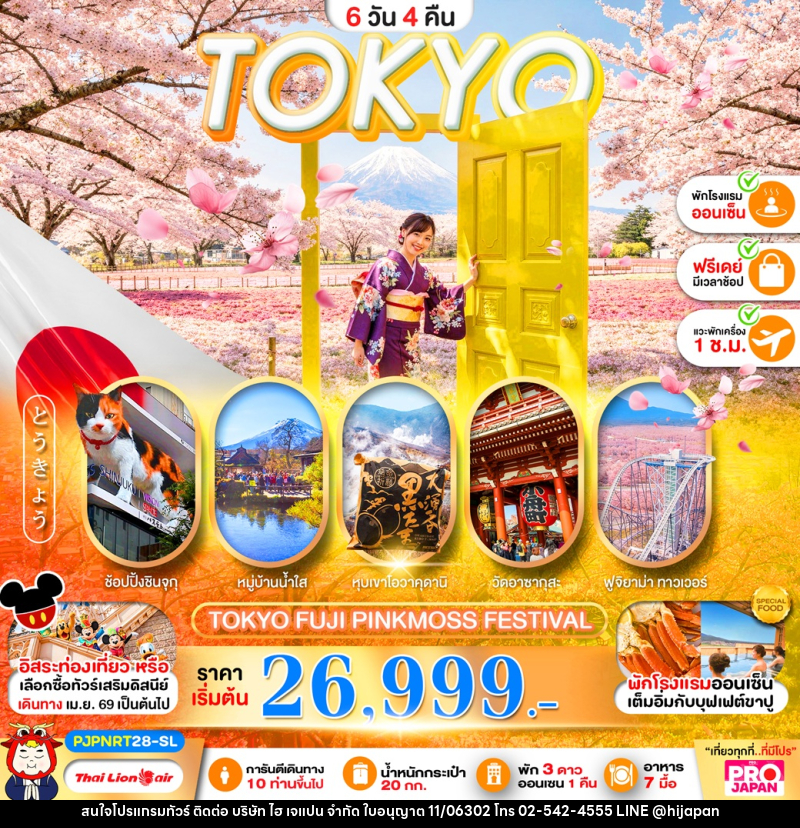 ทัวร์ญี่ปุ่น TOKYO FUJI PINK MOSS FESTIVEL - บริษัท ไฮ เจแปน จำกัด