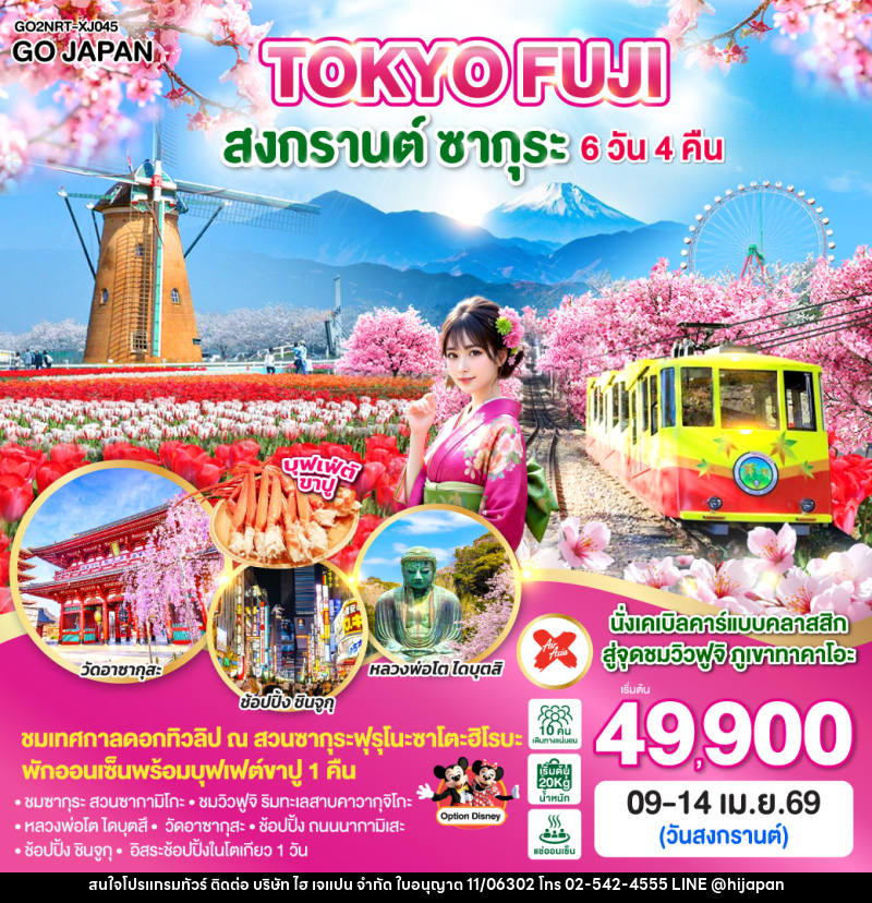 ทัวร์โตเกียว TOKYO FUJI สงกรานต์ ซากุระ - บริษัท ไฮ เจแปน จำกัด
