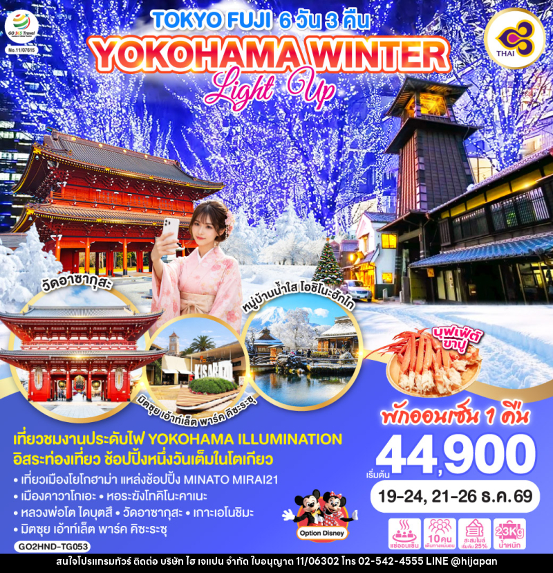 ทัวร์ญี่ปุ่น TOKYO FUJI YOKOHAMA WINTER LIGHT UP - บริษัท ไฮ เจแปน จำกัด